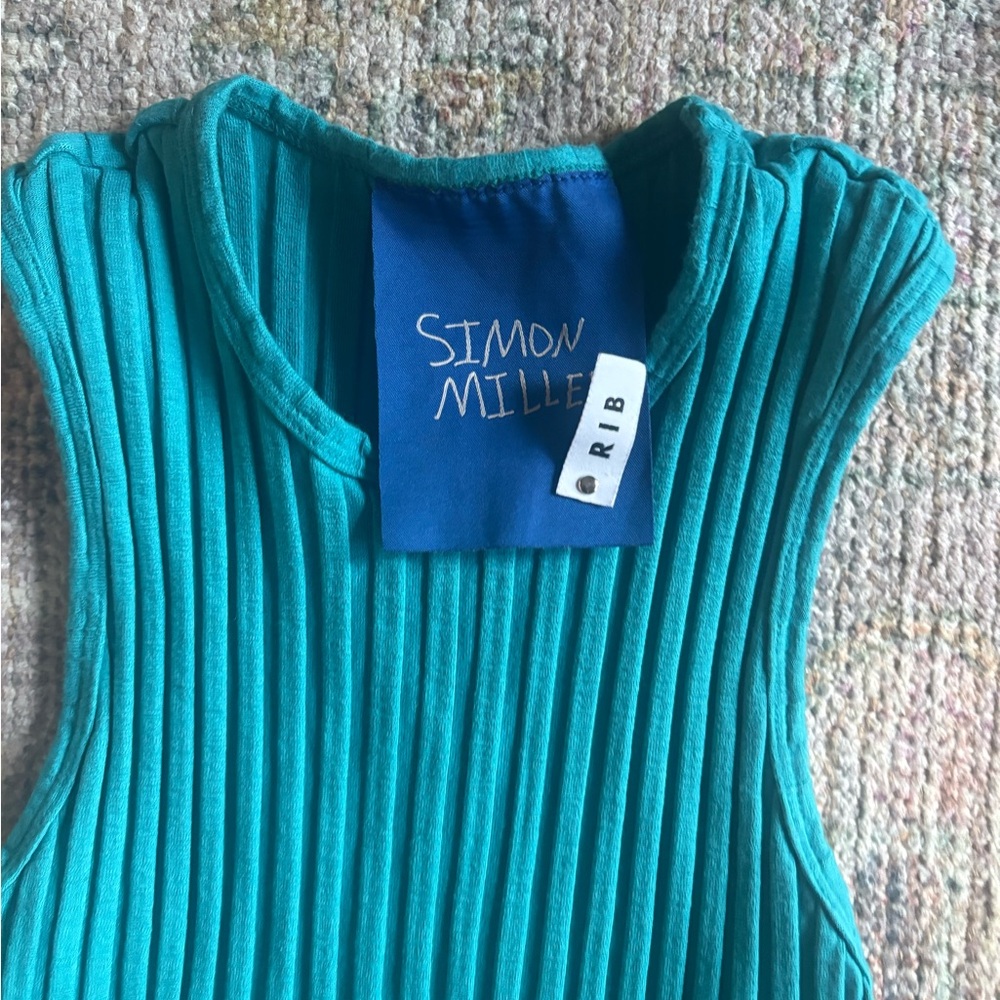 Simon Miller Teal Ribbed Jumpsuit Set - Picture 2 of 4